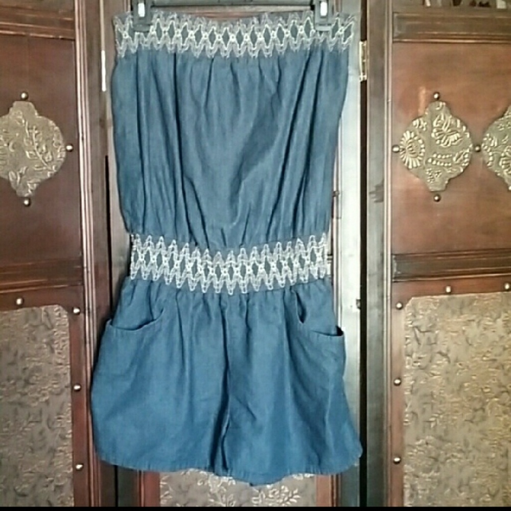 Denim Romper